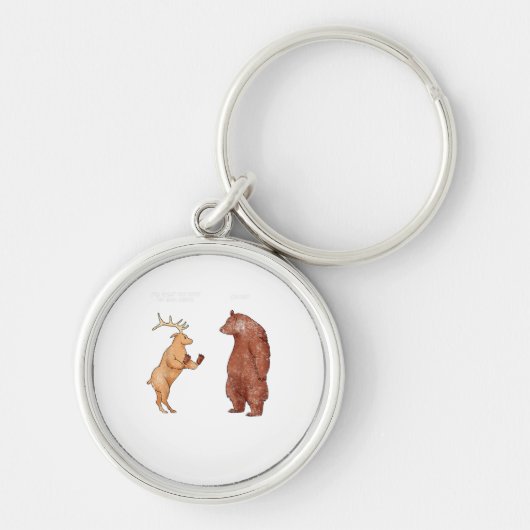 Beer handen Oh hert Grappige spreuken Pun cadeau  Sleutelhanger (Voorkant)