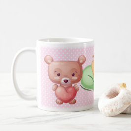 Beer hart Collectie - roze Koffiemok