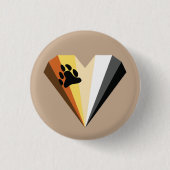 Beer Hart Knop Pride Ronde Button 3,2 Cm (Voorkant)