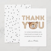 Beer Hartelijk dank | Partij Beer Bedankkaart (Voorkant / Achterkant)