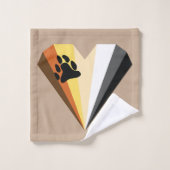 Beer Heart Pride Badkamer Handdoek Set (Wasdoekje)