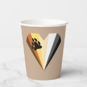 Beer Heart Pride Paper Cups Papieren Bekers (Achterkant)