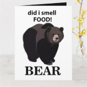 Beer Heb ik eten geroken, rare beer Kaart (Gele Bloem)