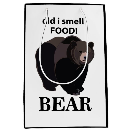 Beer heb ik voedsel geuren Grappig Beer Medium Cadeauzakje (Voorkant)