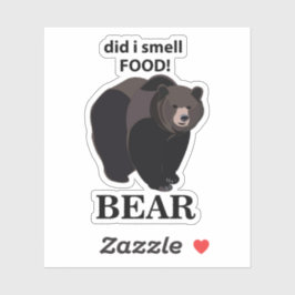 Beer heb ik voedsel geuren Grappig Beer Sticker