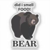 Beer heb ik voedsel geuren Grappig Beer Sticker (Voorkant)