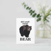 Beer heb ik voedsel geuren Grappig Beer Visitekaartje (Staand voorkant)