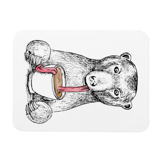 Beer heeft koffie nodig Illustratie ontwerp Magneet (Horizontaal)