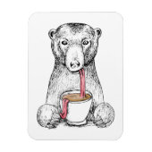 Beer heeft koffie nodig Illustratie ontwerp Magneet (Verticaal)