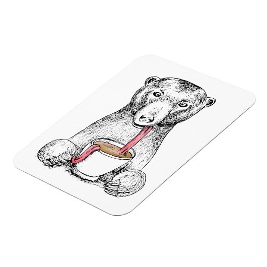 Beer heeft koffie nodig Illustratie ontwerp Magneet (Linkerzijde)