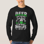 Beer heeft niet veel vitaminen in sint-Patrick S D T-shirt (Voorkant)
