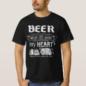 Beer heeft nooit mijn hart gebroken t-shirt (Voorkant)