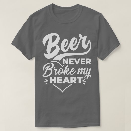 Beer heeft nooit mijn hart gebroken t-shirt (Design voorkant)