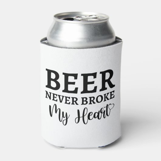 Beer heeft nooit mijn hart Koelbox gebroken Blikjeskoeler (Blikje Voorkant)