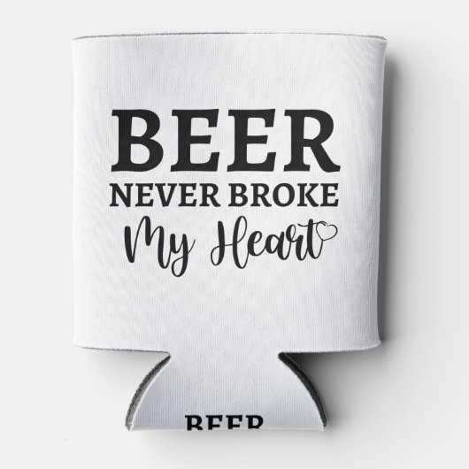 Beer heeft nooit mijn hart Koelbox gebroken Blikjeskoeler (Voorkant)