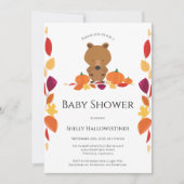 Beer Herfst Baby shower Kaart (Voorkant)