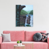 Beer Herfsten Waterval Schilderen Canvas Afdruk (Insitu (Woonkamer))