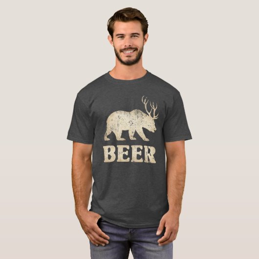 Beer Herten  Bier T-shirt (Voorkant volledig)