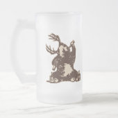 Beer, herten, dronken beer? matglas bierpul (Links)