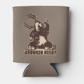 Beer, herten, dronken bier? blikjeskoeler (Voorkant)