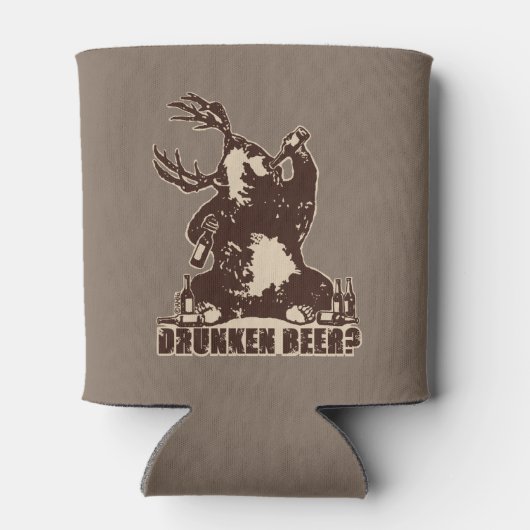 Beer, herten, dronken bier? blikjeskoeler (Achterkant)