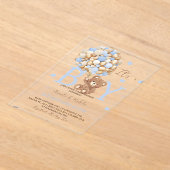 Beer Het is een Boy Baby shower Acryl Uitnodigingen (Laagn)