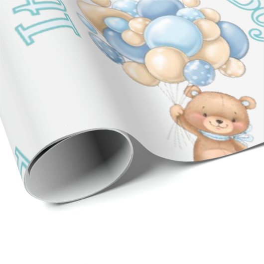 Beer Het is een jongen Cadeaupapier (Rol Hoek)