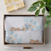 Beer Het is een jongen Tissuepapier (Geschenk)