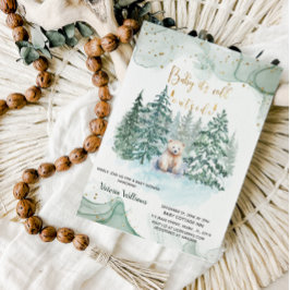 Beer Het is koud buiten Schattige Baby shower Kaart