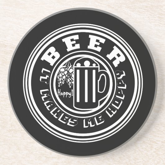 Beer het maakt me hap zandsteen onderzetter (Voorkant)