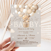 Beer Hete Luchtballon Bearly Wait Baby shower Kaart