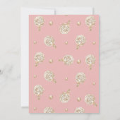 Beer Hete Luchtballon Roze Meisje Baby shower Kaart (Achterkant)