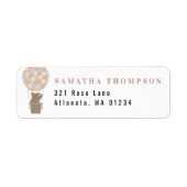 Beer heteluchtballonnen Genderneutraal Baby shower Etiket (Voorkant)