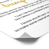 Beer Hij of zij een boodschap van het stomp Poster (Hoek)