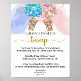 Beer Hij of zij een boodschap van het stomp Poster