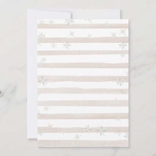 Beer Hij of Zij Evergreen Winter Gender Reveal Kaart (Achterkant)