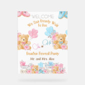 Beer Hij of Zij Gender Onthaal Welkom Acryl Bord (Voorkant)