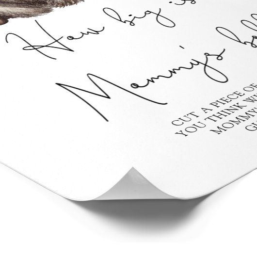 Beer - Hoe groot is mama's buik spel Poster (Hoek)