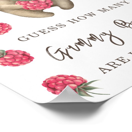 BEER - Hoeveel gummy beren zitten er in de pot Poster (Hoek)