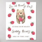 BEER - Hoeveel gummyberen zitten er in de pot Poster (Voorkant)