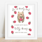 BEER - Hoeveel teddybeer zitten er in de pot Poster