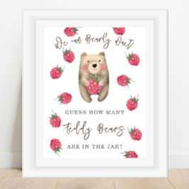 BEER - Hoeveel teddybeer zitten er in de pot Poster