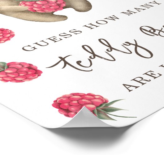 BEER - Hoeveel teddybeer zitten er in de pot Poster (Hoek)