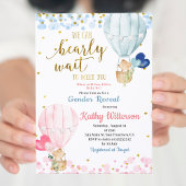Beer Hoit Air Ballon Gender onthullen Baby shower Kaart
