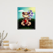Beer Holding Boeket Flower-39920 Poster (Keuken)
