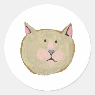 Beer Hond Kat Konijnenvis Mensenvogel - 7 gezichte Ronde Sticker