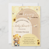 Beer Honey Bee Floral Baby shower Kaart (Voorkant)
