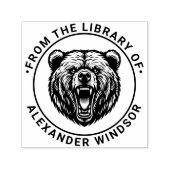 Beer Hoofd Baring Teeth #2 Bibliotheek Boeknaam Zelfinktende Stempel (Design)