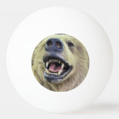 Beer hoofd gezicht ontwerp met glimlach pingpongbal (Voorkant)
