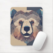 Beer hoofd laag polyontwerp muismat (Met muis)